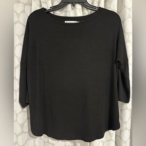 Fighting Eel Black Ribbed Top Ayako